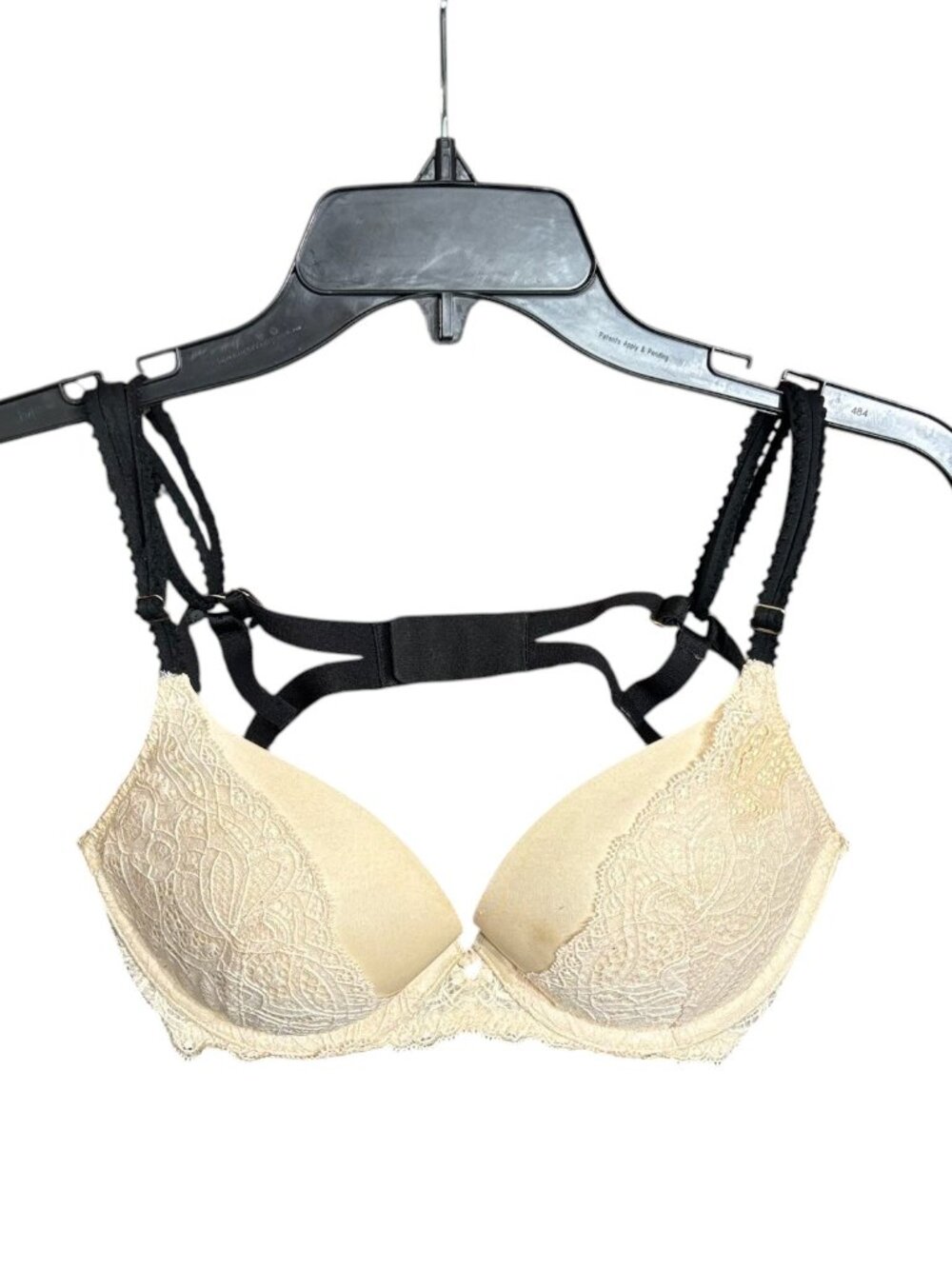 Victoria's Secret Very Sexy Push Up Bra Lace Strappy Cream Size 32D